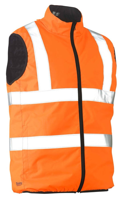 BISLEY Taped Hi-Vis Reversible Puffer Vest