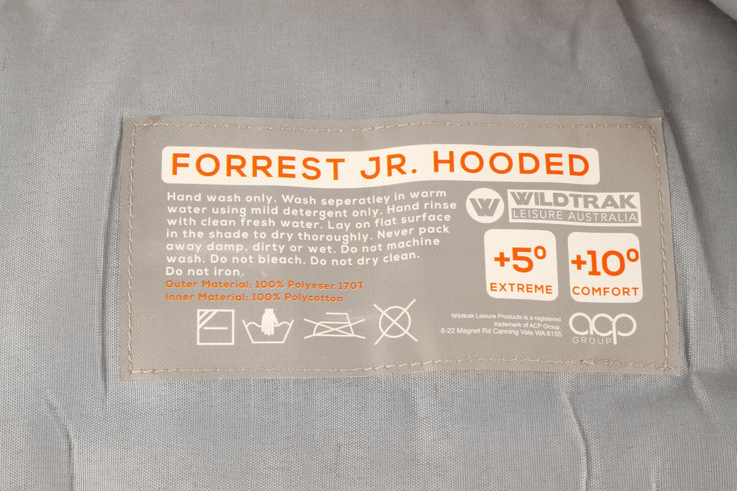 WILDTRAK Forrest Junior Hooded Sleeping Bag 5C-10C
