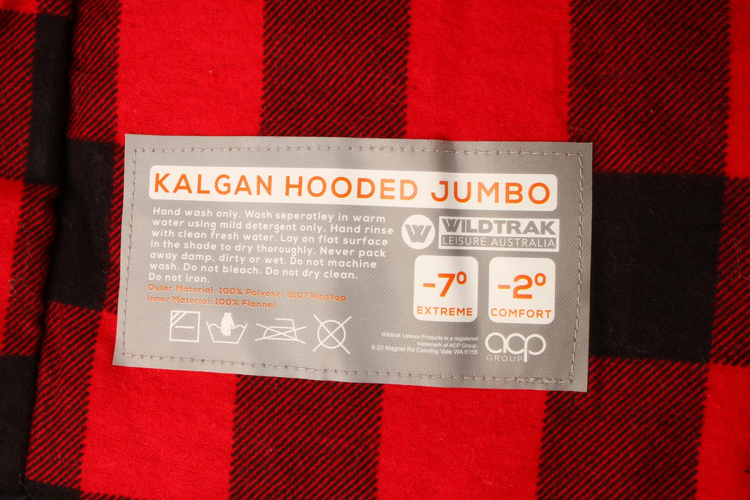 WILDTRAK Kalgan Hooded Jumbo Sleeping Bag -2C to -7C