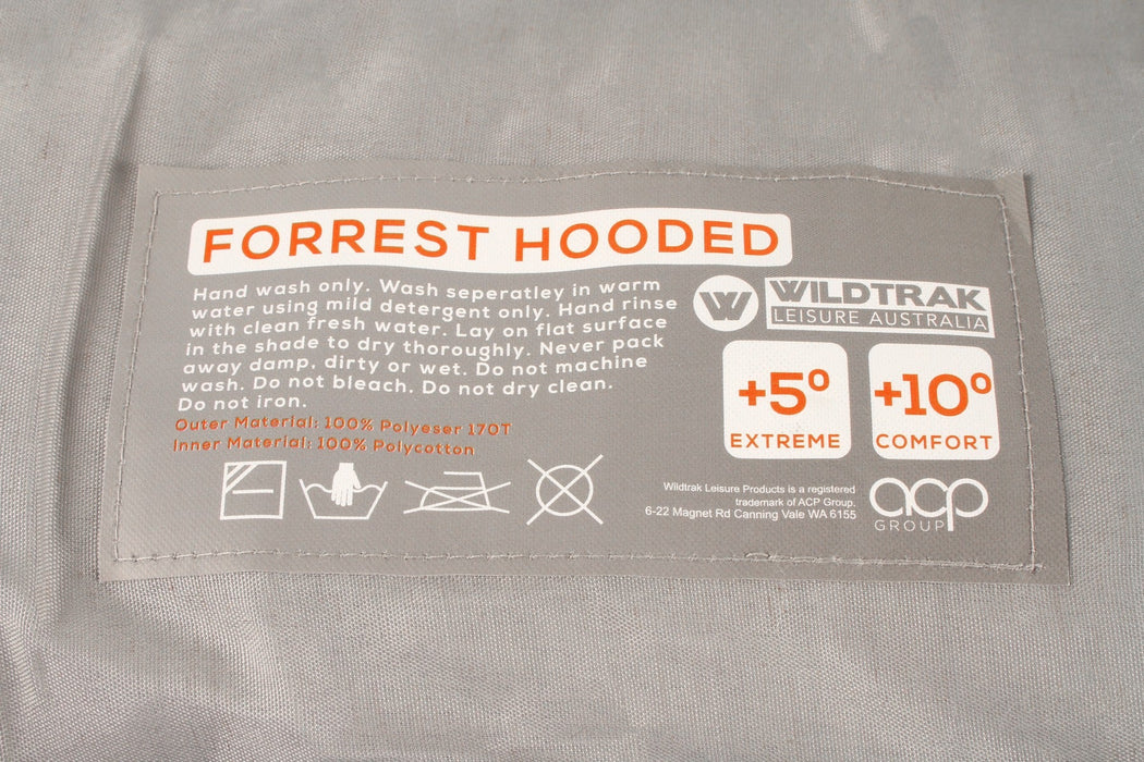 WILDTRAK Forrest Hooded Sleeping Bag  5-10C
