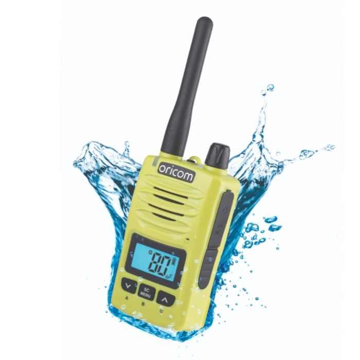 ORICOM DTX600 Waterproof IP67 5 Watt Handheld UHF CB Radio - Lime
