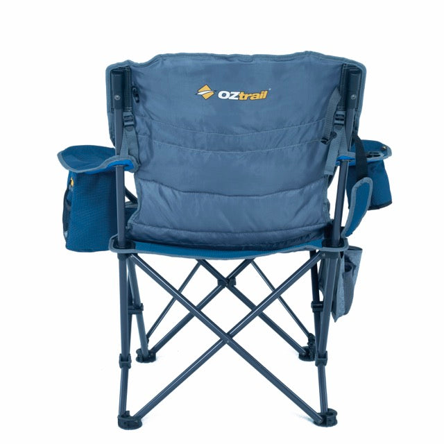 OZTRAIL Monarch Arm Chair with Footrest - Blue