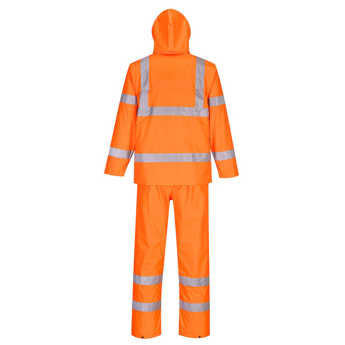 PORTWEST Hi Vis Packaway Rainsuit Taped