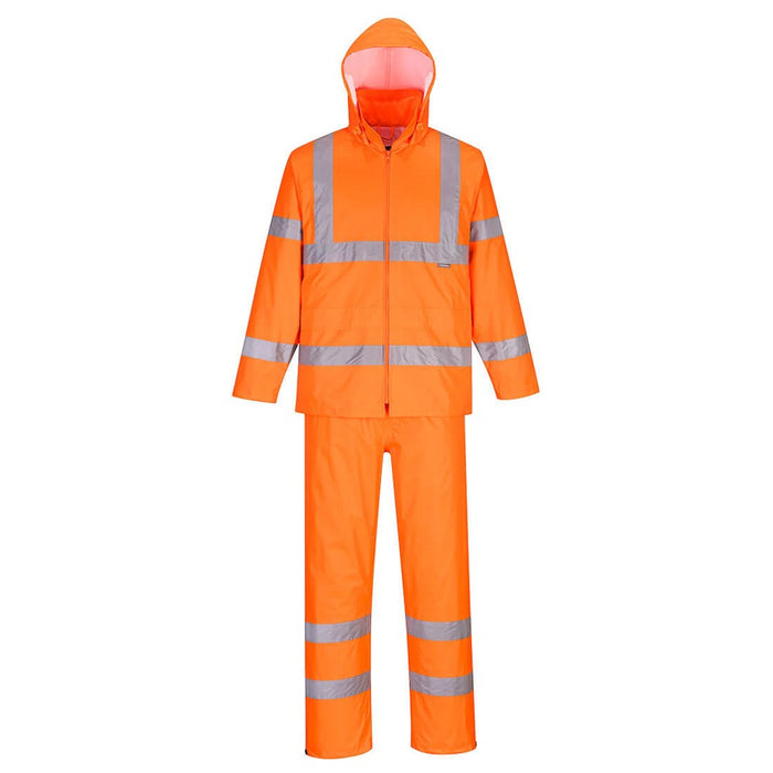 PORTWEST Hi Vis Packaway Rainsuit Taped