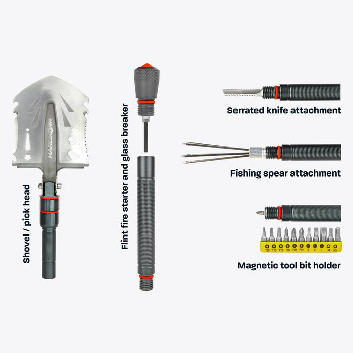 HARDKORR 15 Piece Multi-Tool Shovel