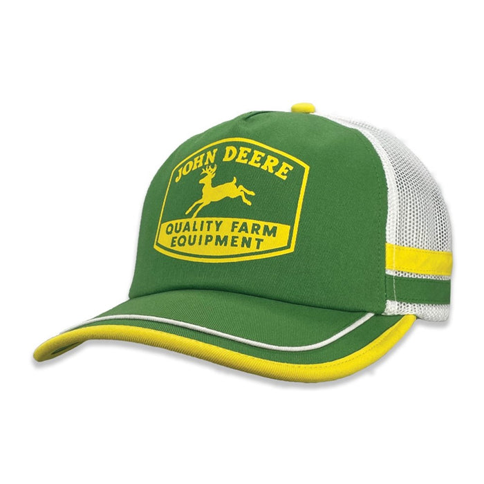 JOHN DEERE Vintage Trucker Mesh Racing Stripe Cap Green