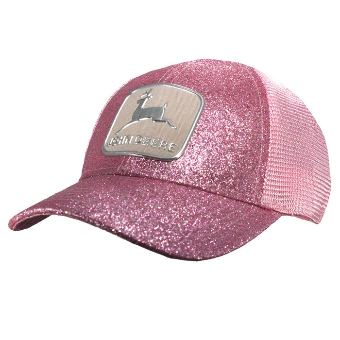 JOHN DEERE Vintage Glitter Mesh Trucker Cap - Pink