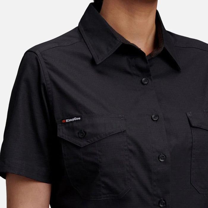 KING GEE Women's Workcool 2 Lightweight Short Sleeve Shirt
