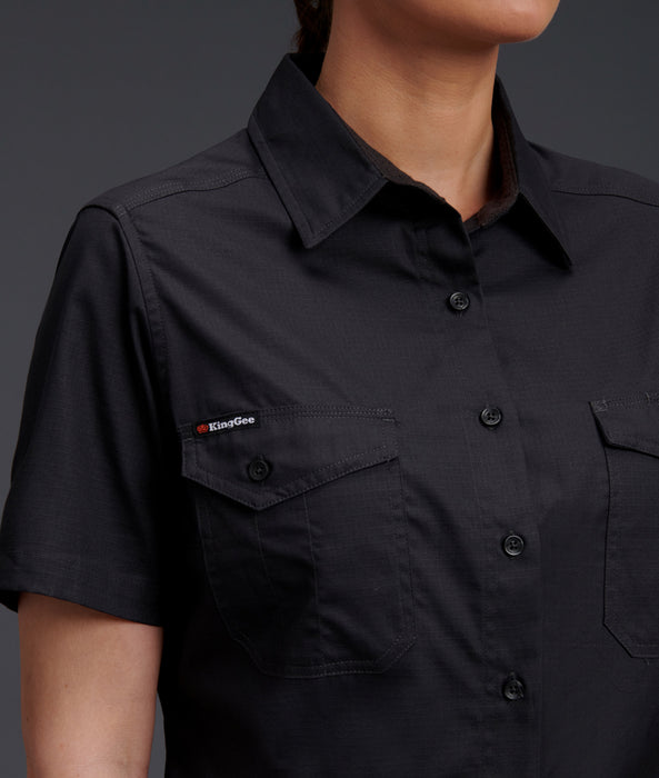 KING GEE Women's Workcool 2 Lightweight Short Sleeve Shirt