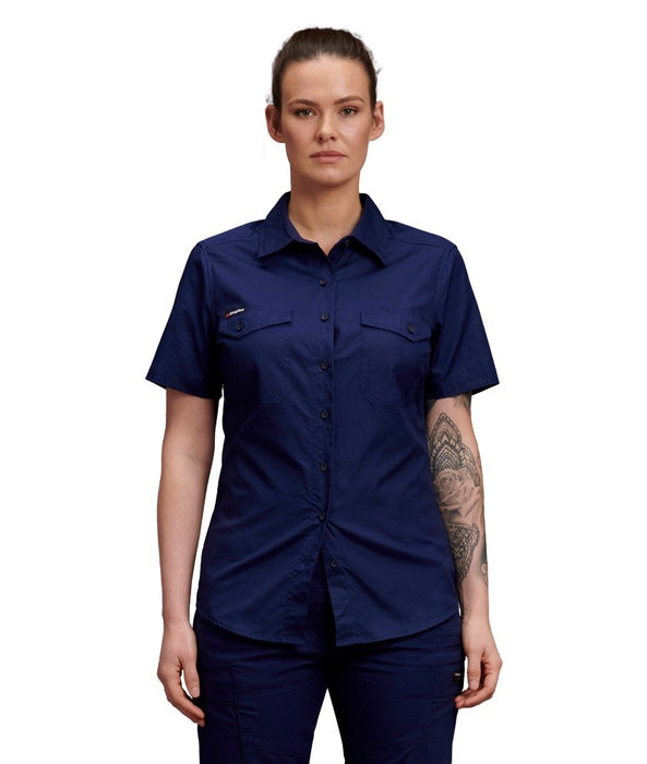 KING GEE Women's Workcool 2 Lightweight Short Sleeve Shirt