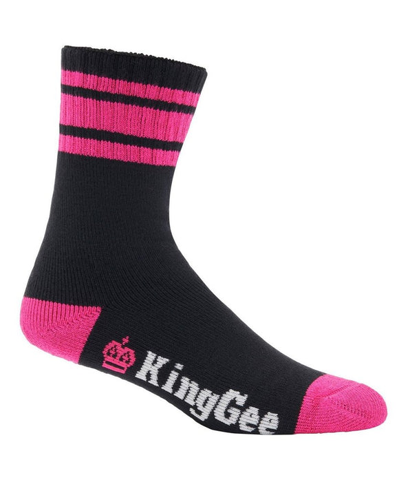 KING GEE Womens Bamboo Crew Socks - 3 Pack