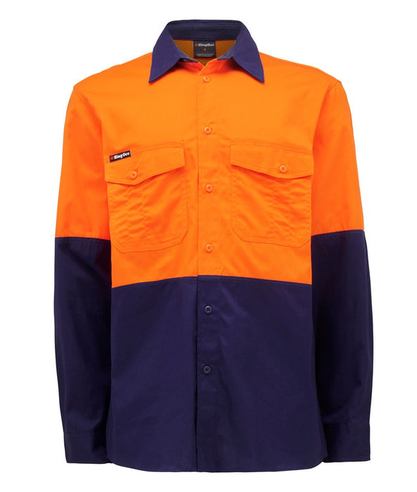 KING GEE Workcool 2 Spliced Long Sleeve Shirt