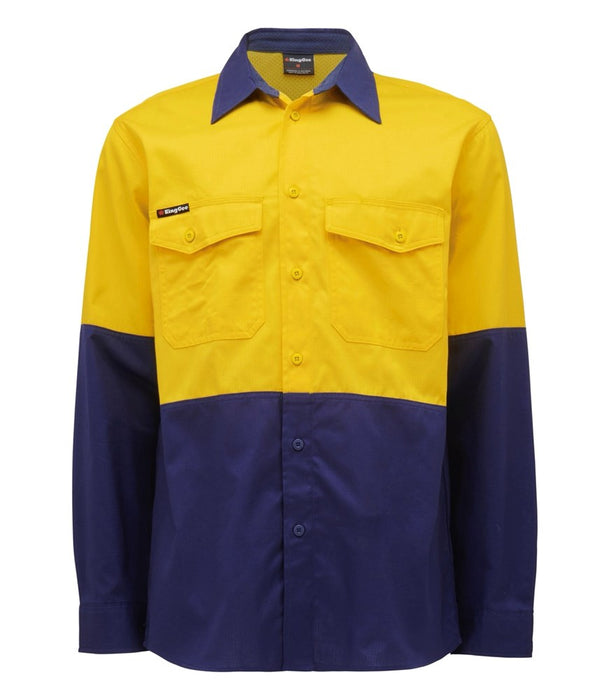 KING GEE Workcool 2 Spliced Long Sleeve Shirt