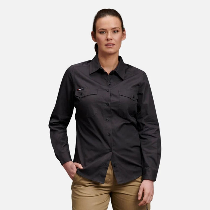 KING GEE Women's Workcool 2 Lightweight Long Sleeve Shirt