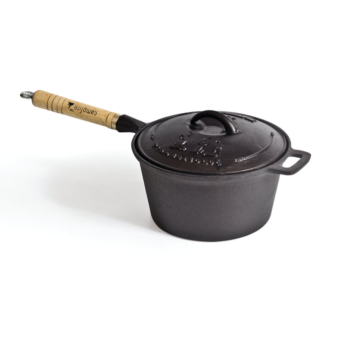 CAMPFIRE 3 Quart Cast Iron Saucepan