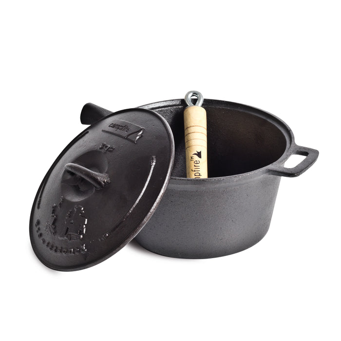 CAMPFIRE 3 Quart Cast Iron Saucepan
