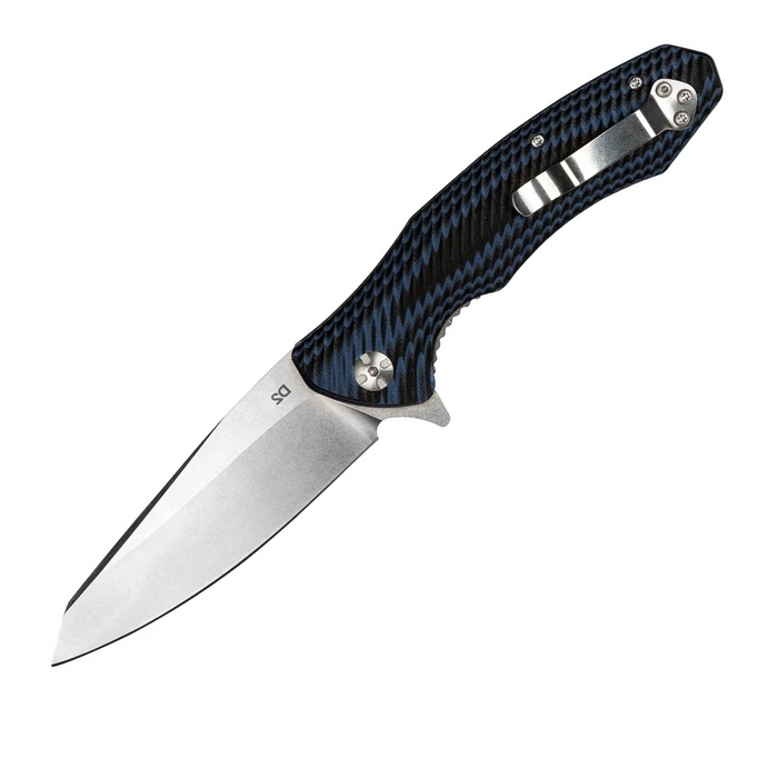 TASSIE TIGER KNIVES Reverse Tanto Folding Knife - Blue & Black