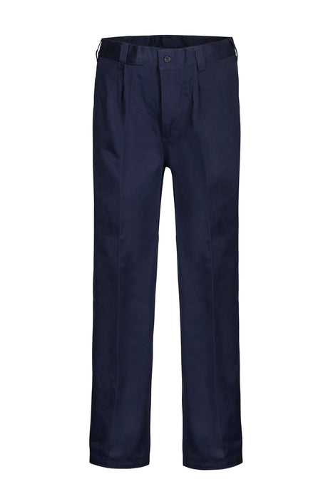 WORKCRAFT Single Pleat Cotton Pant