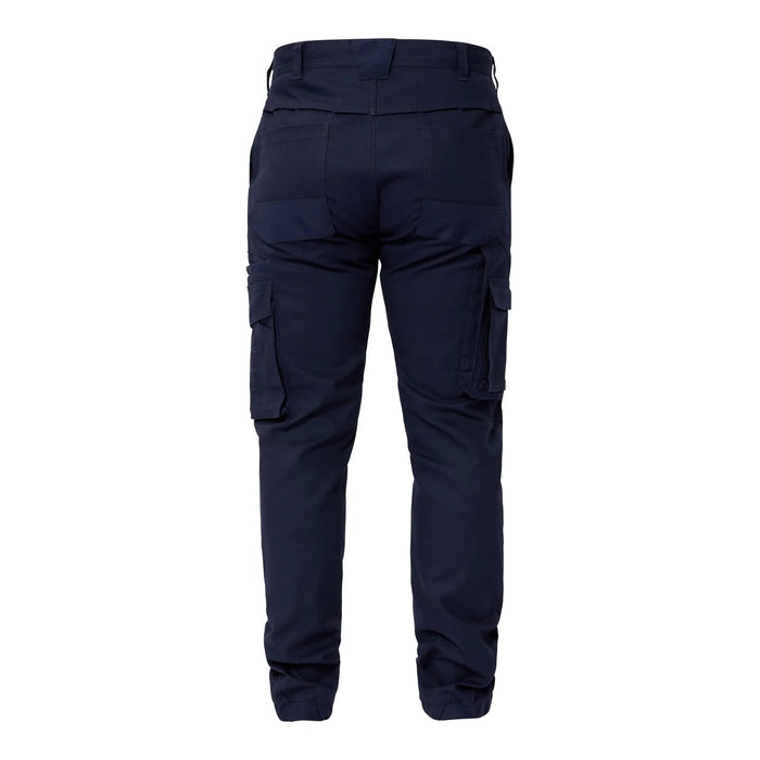 WORKCRAFT Stretch Cargo Pants with Elesticised Cuffed Hem