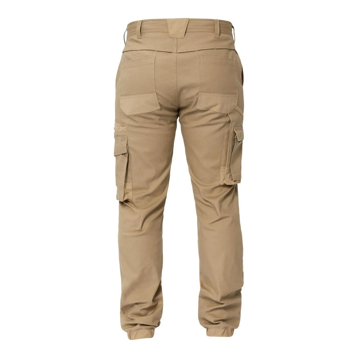 WORKCRAFT Stretch Cargo Pants with Elesticised Cuffed Hem