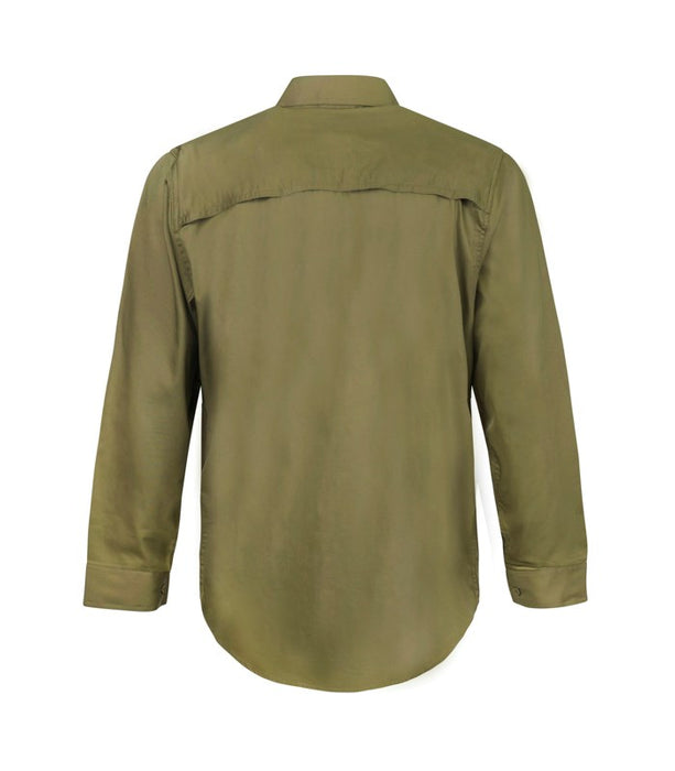 WORKCRAFT Lightweight Vented Cotton Long Sleeve Shirt