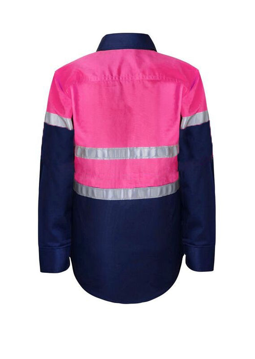 WORKCRAFT Kids HiVis Taped LS Shirt