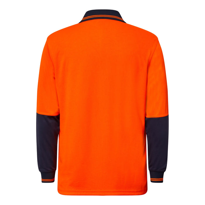 WORKCRAFT HiVis Two Tone LS Micromesh Polo