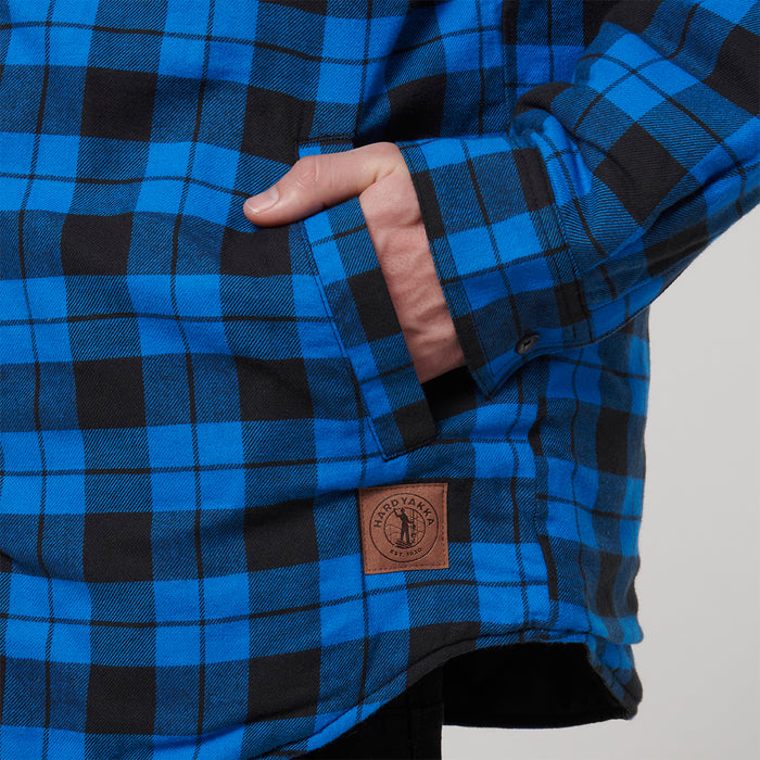 HARD YAKKA Quilted Flannel Hooded Shacket