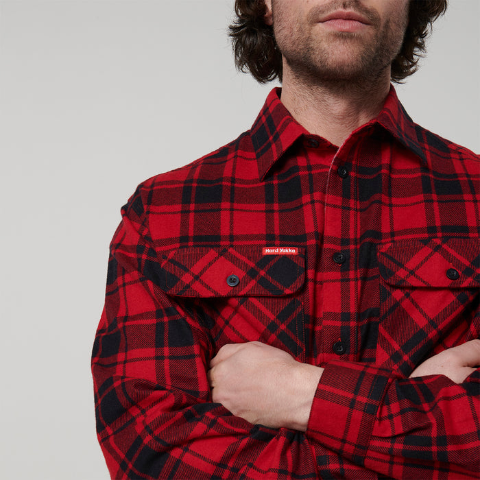 HARD YAKKA Long Sleeve Check Flannel Shirt