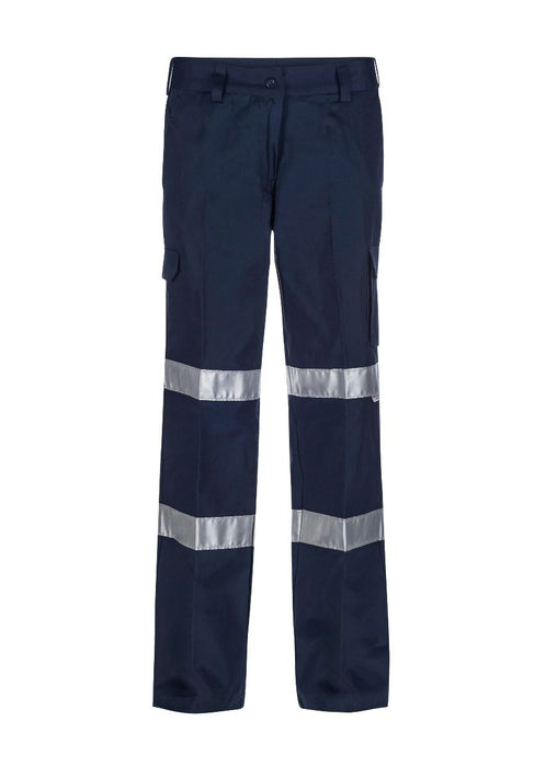 WORKCRAFT Ladies Cargo Trouser Taped - NAVY