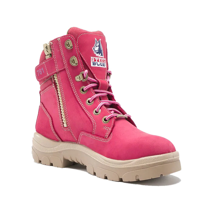 STEEL BLUE 512761 Southern Cross Zip Ladies Safety Boot - Pink