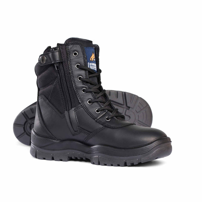 MONGREL 951 Non-Safety High Leg Zip Sided Black Boot
