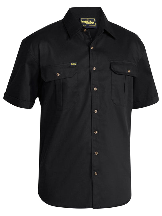 BISLEY BS1433 Original Cotton Drill Shirt S/Sleeve - BLACK