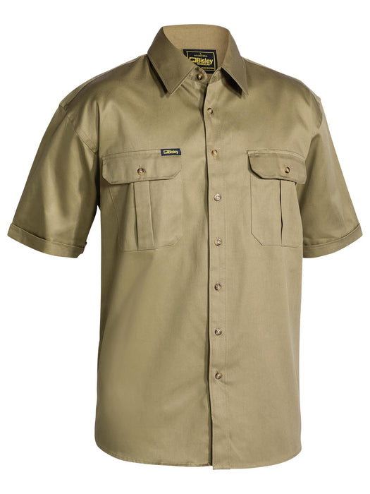 BISLEY BS1433 Original Cotton Drill Shirt S/Sleeve - KHAKI