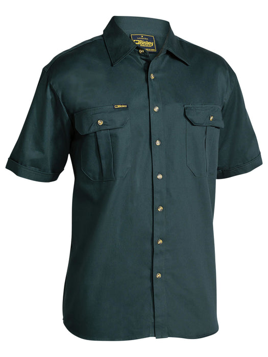 BISLEY BS1433 Original Cotton Drill Shirt S/Sleeve - BOTTLE GREEN