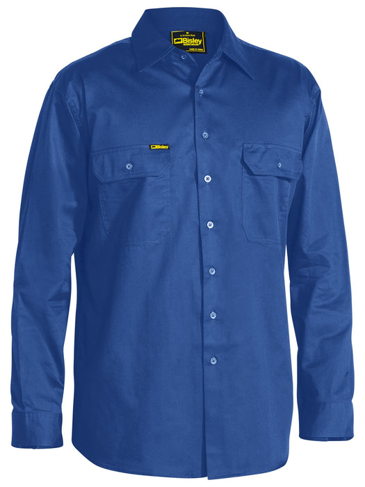 BISLEY BS6893 Cool Lightweight Drill Shirt L/Sleeve - ROYAL BLUE