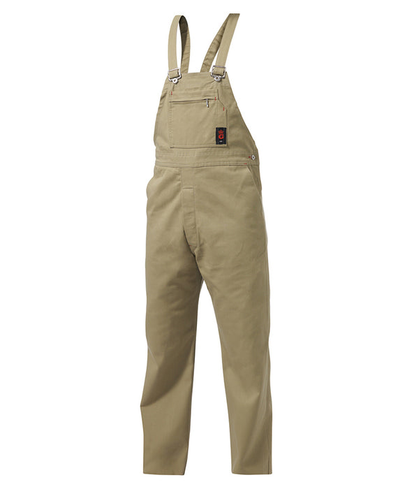 KING GEE Bib & Brace Drill Overalls - KHAKI