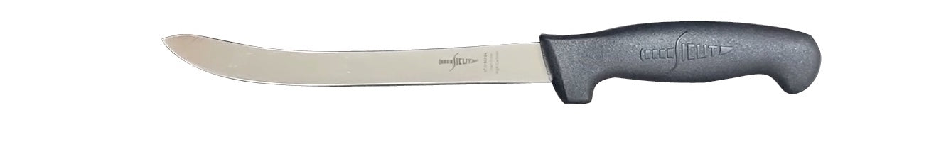 SICUT 8″ Semi Flex Curved Fillet Knife with Black Handle