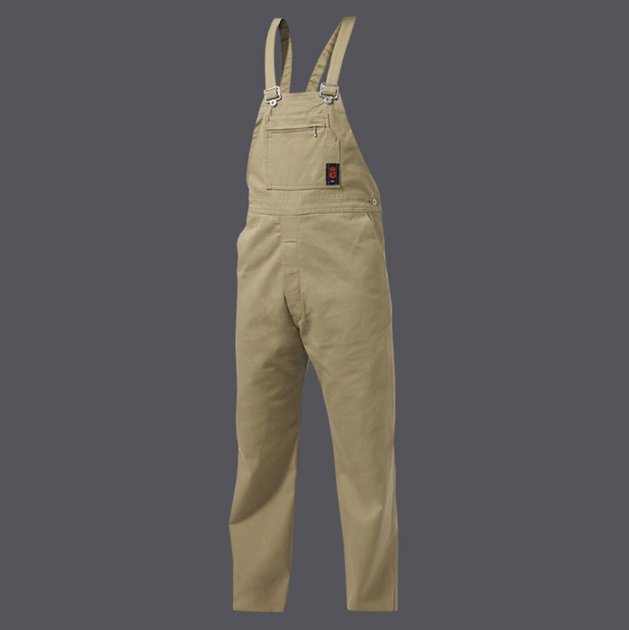 KING GEE Bib & Brace Drill Overalls - KHAKI