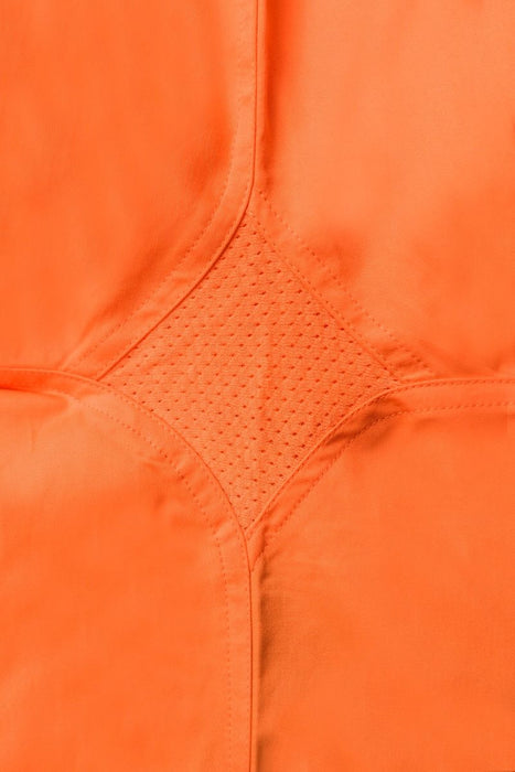 WORKCRAFT Lightweight Vented Short Sleeve Shirt - ORANGE/NAVY